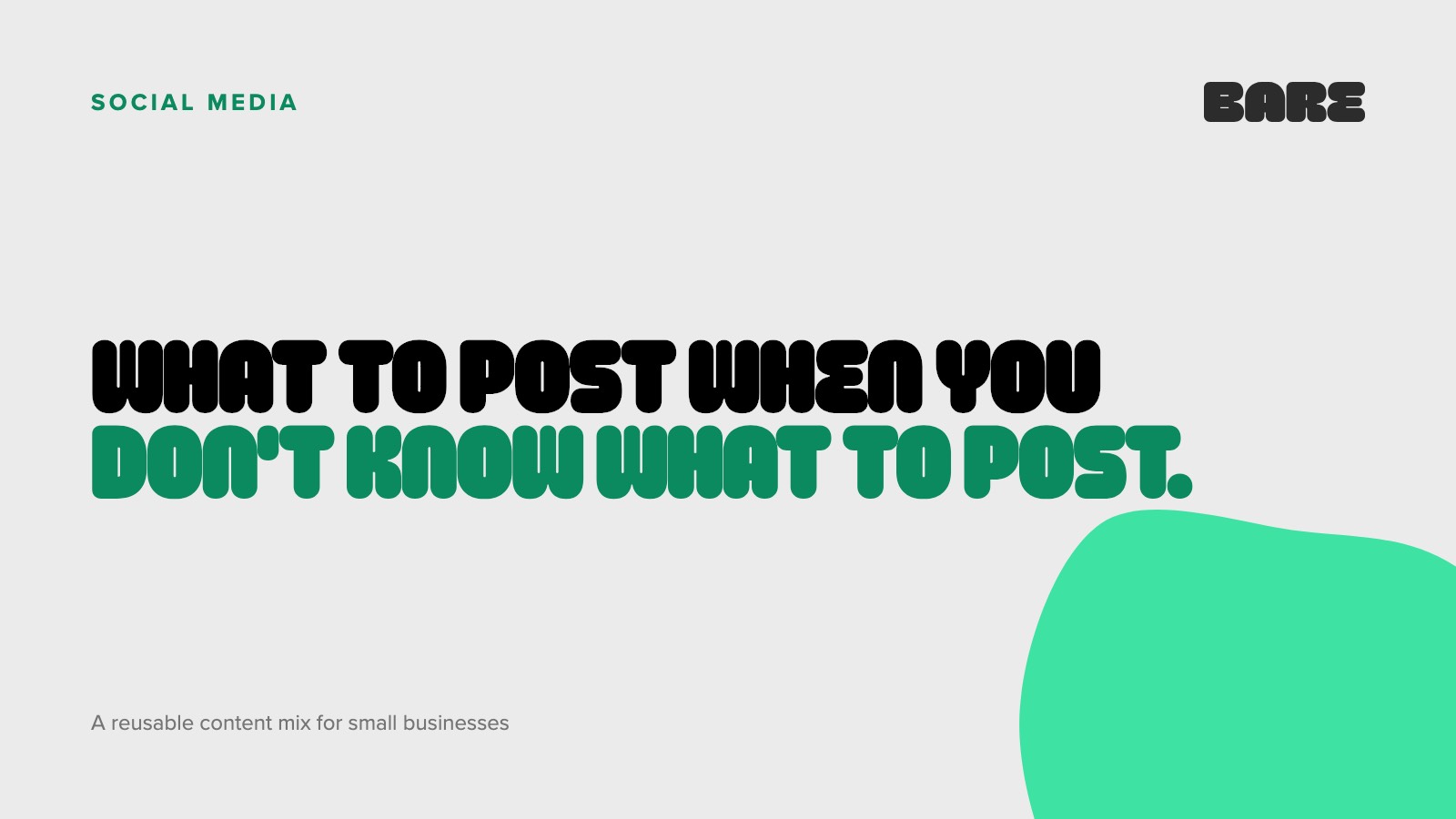 Social media for small businesses: what to post when you don't know what to post
